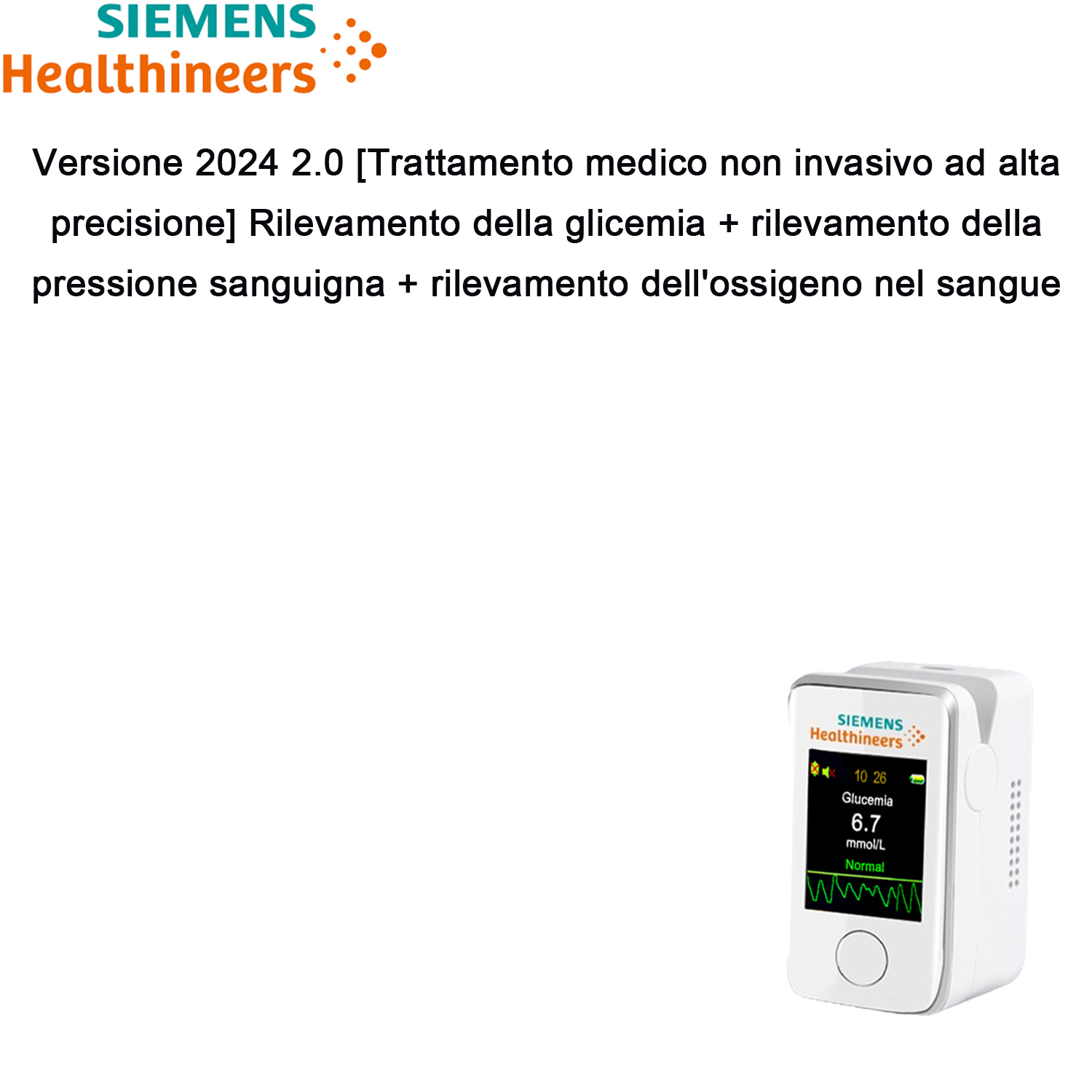 Versione 2024 2.0 [Trattamento medico non invasivo ad alta precisione] Rilevamento della glicemia + rilevamento della pressione sanguigna + rilevamento dell'ossigeno nel sangue